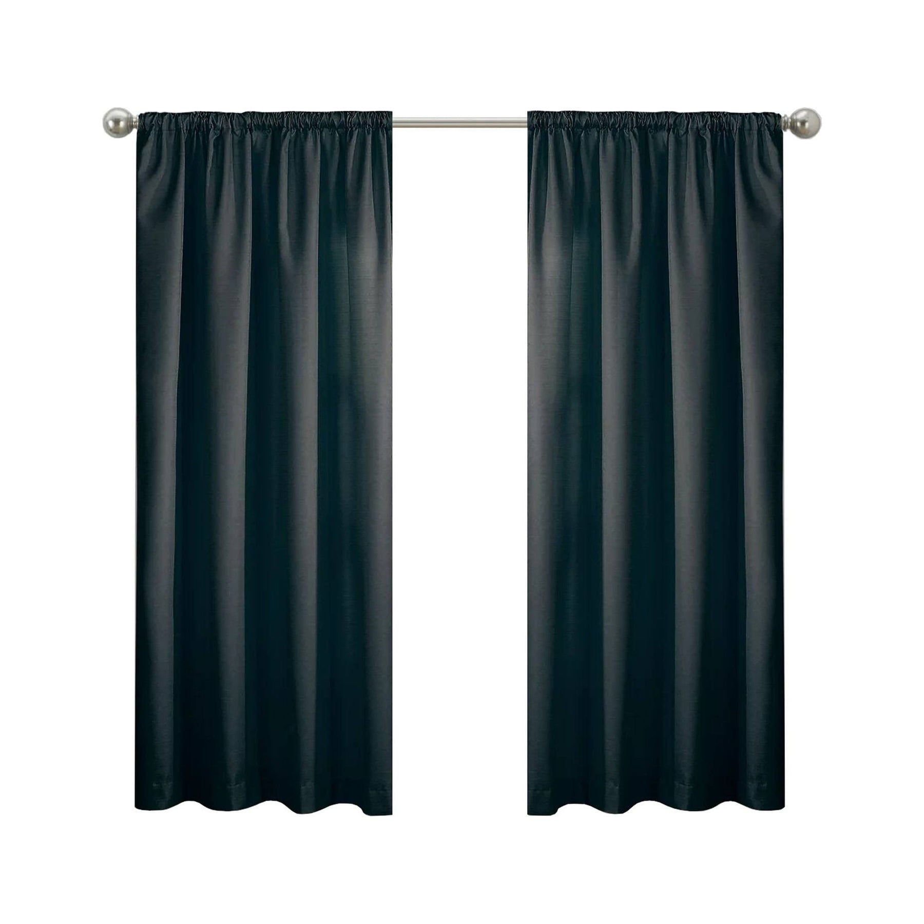 Eclipse Draft Stopper Window Curtain Panel, Size: 42 x 63, Black